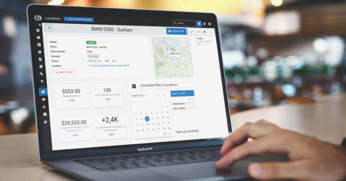 screenshot of Ecotrak Facility Management Software